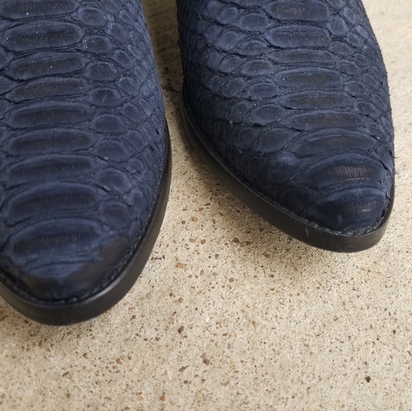 Chelsea Boots Navy Snake Size 10M - Picture 6 of 13